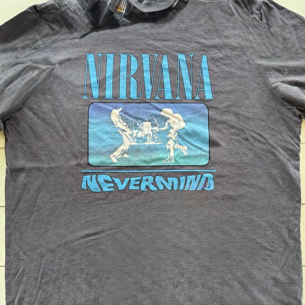 American Eagle Outfitters Gray Nirvana Tee